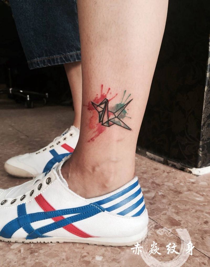 千纸鹤纹身图片_