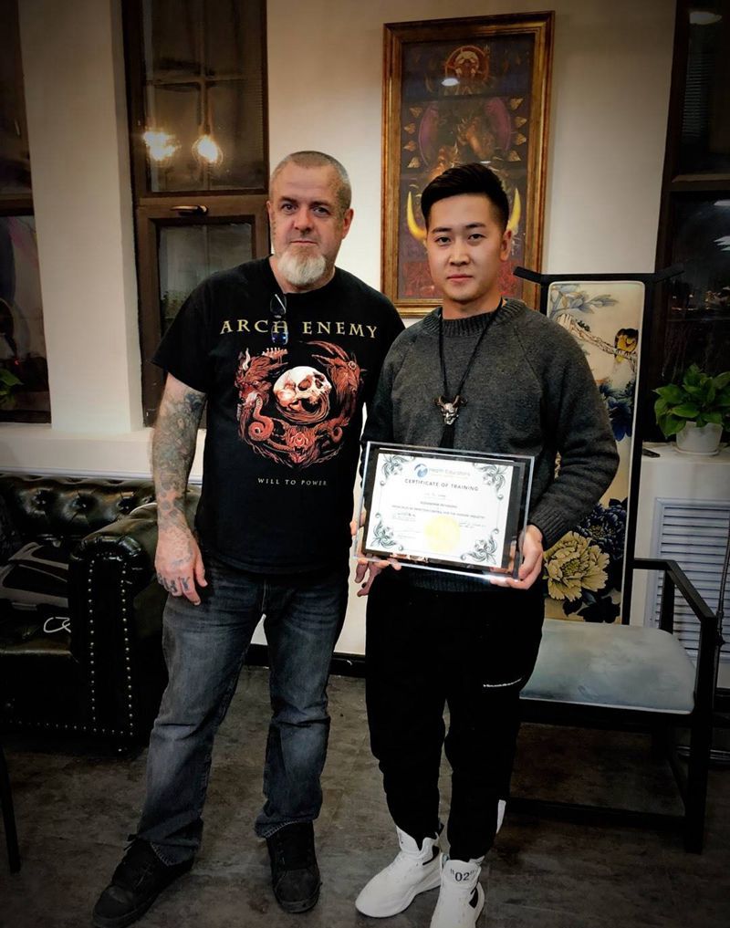 拿到国际卫生认证纹身图片_