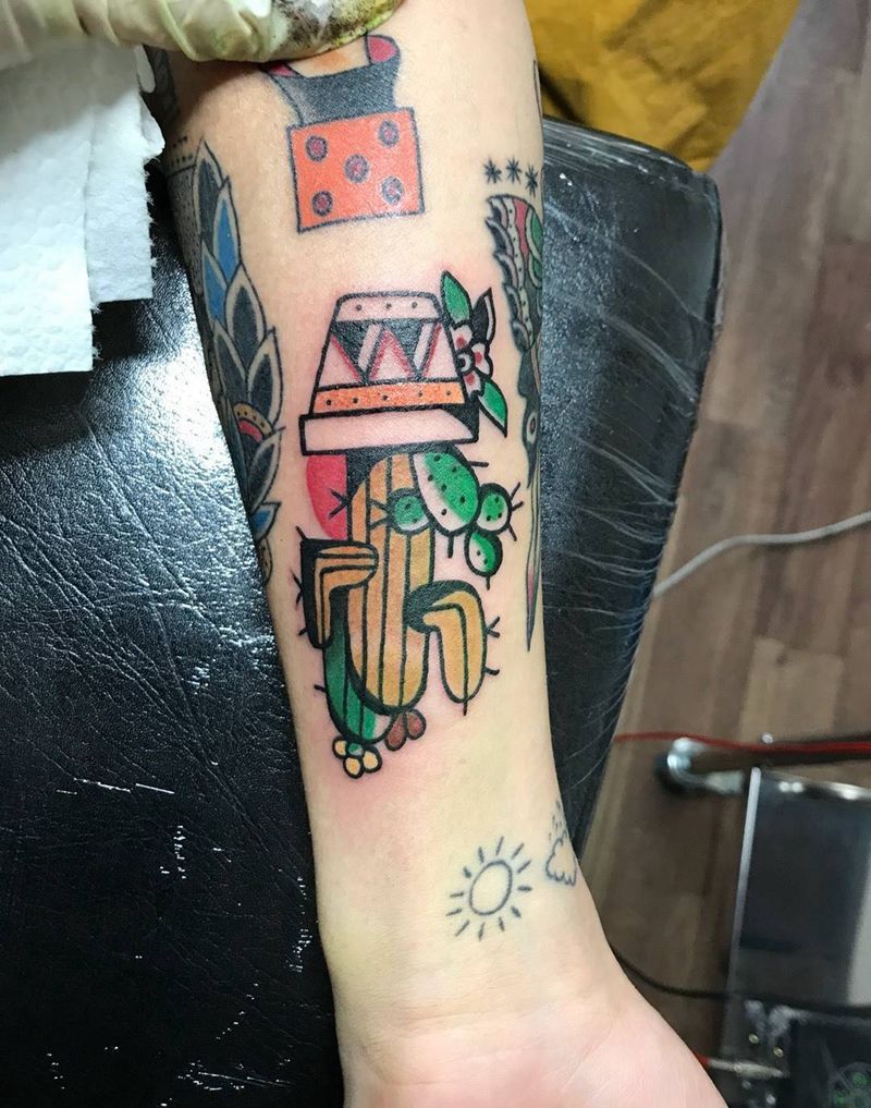 仙人掌纹身图片_