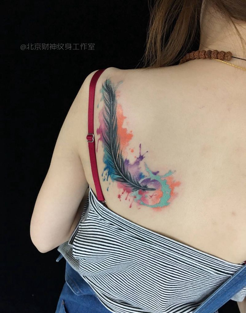 金牛座♉纹身图片_成品肩部清新字符纹身图案