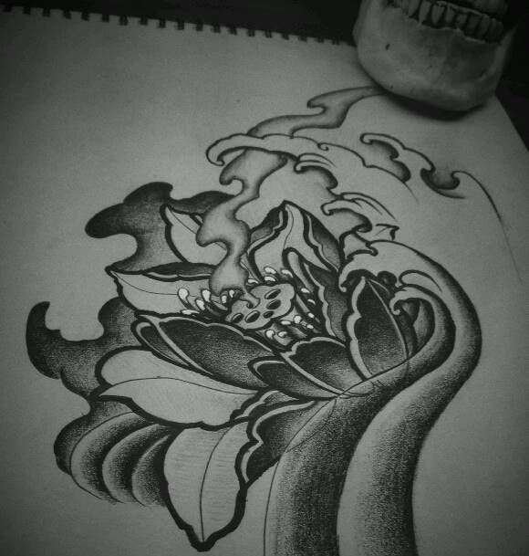 此稿特价纹身图片_肩部胸部腰部背部手臂腿部传统植物手稿纹身图案