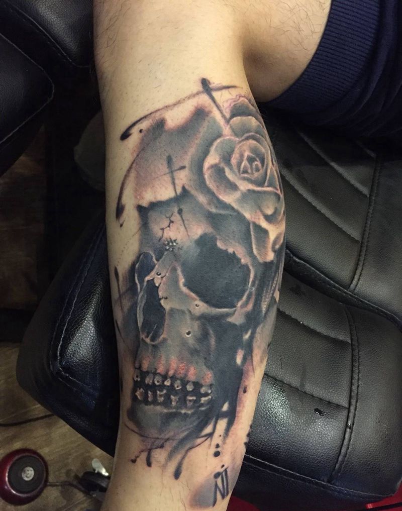 欧美骷髅纹身图片_