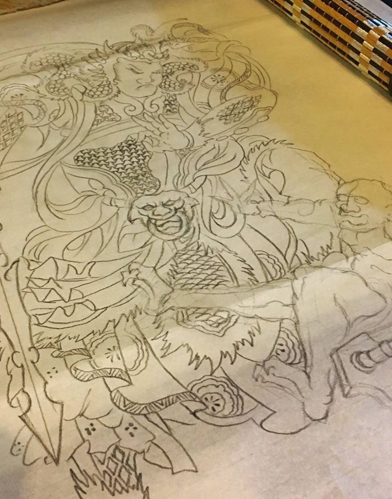 韦陀捉鬼纹身图片_