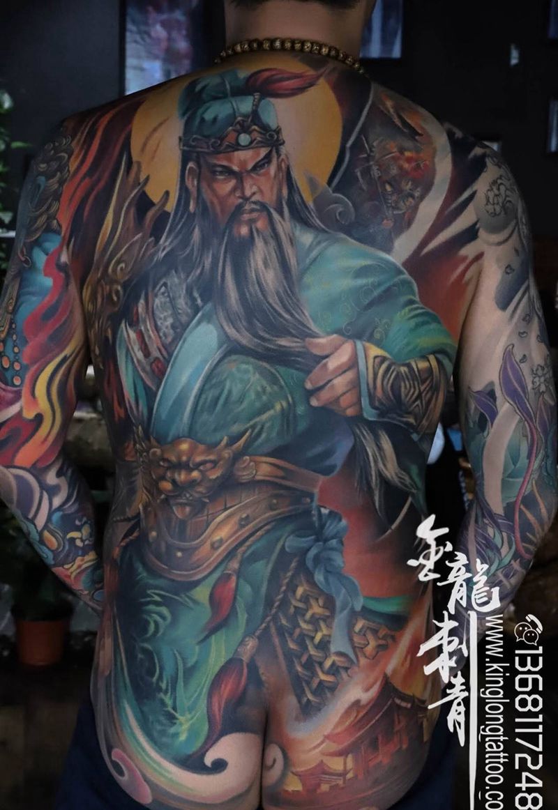 关公纹身图片_