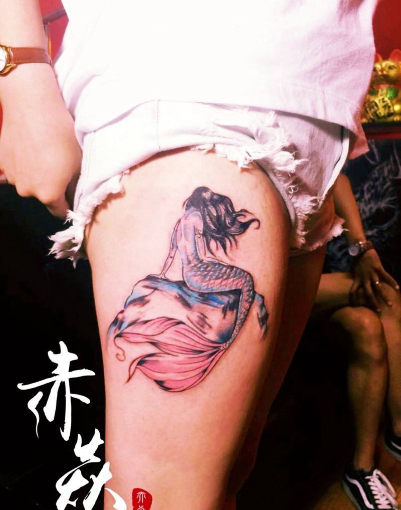 美人鱼纹身图片_
