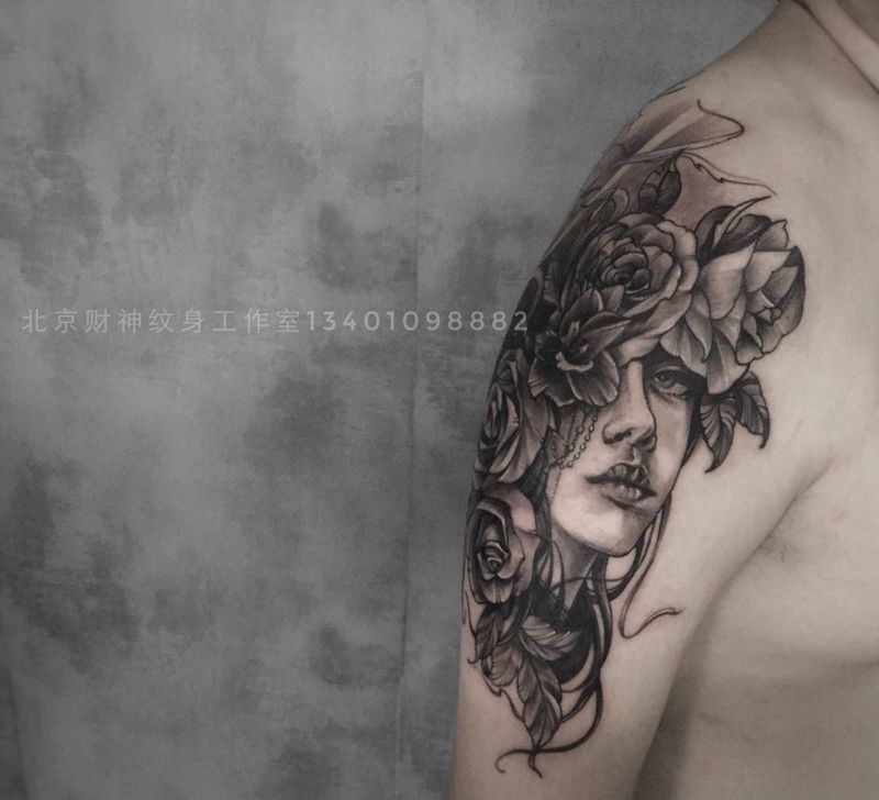 遮盖纹身图片_成品欧美人物手臂纹身图案