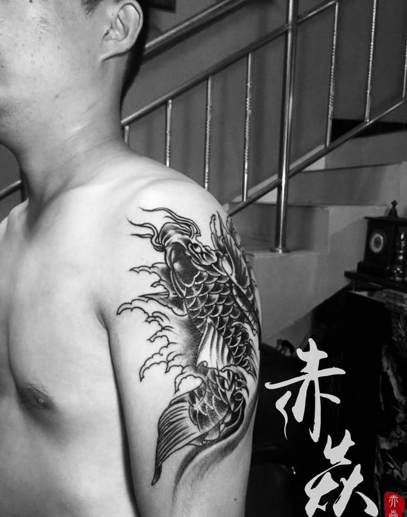 鱼纹身图片_