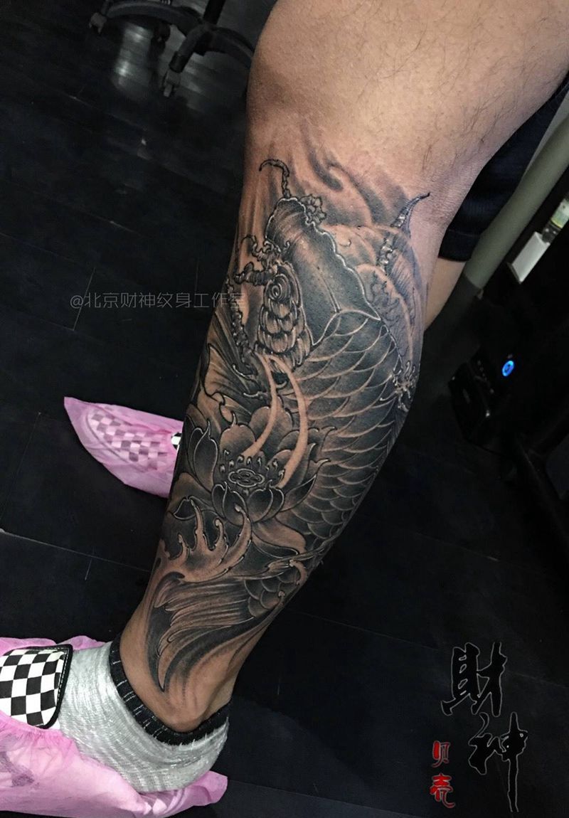 小鱼儿纹身图片_成品传统纹身图案