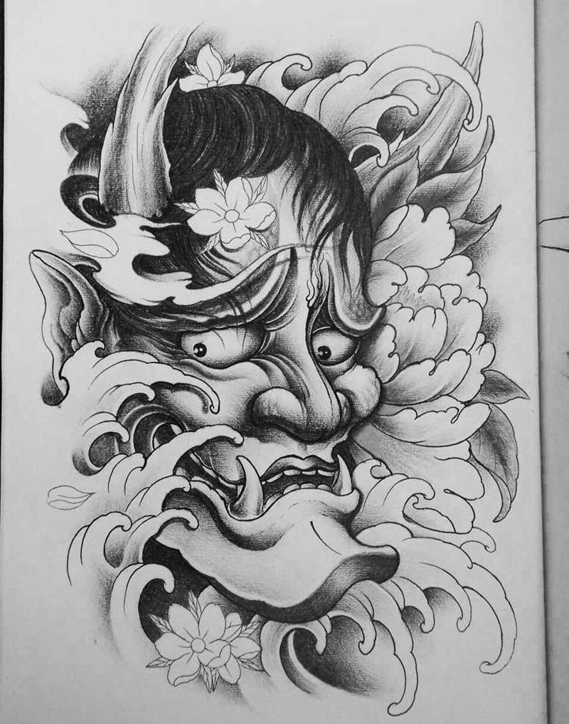 般若纹身图片_新传统纹身图案