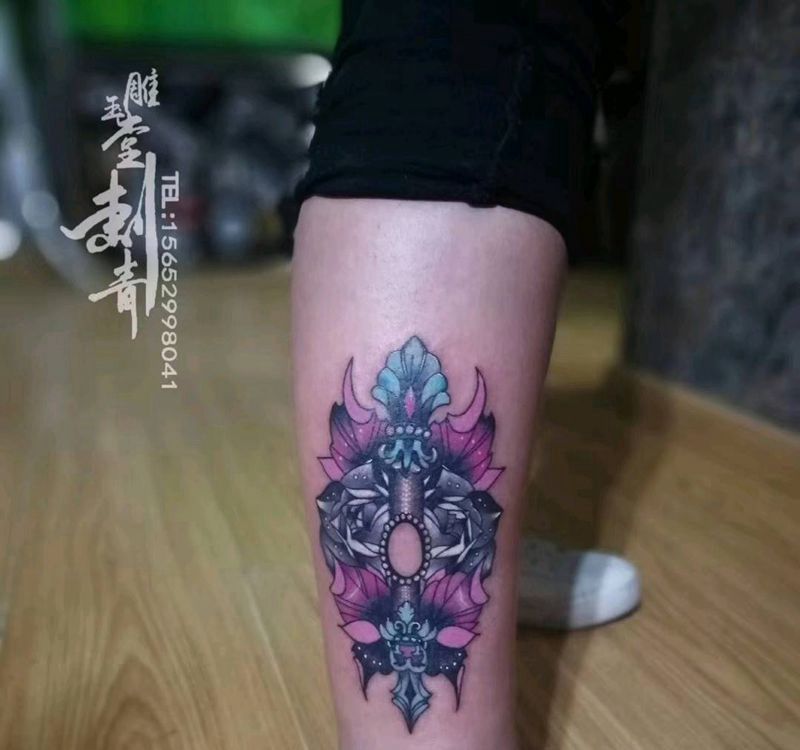 小腿纹身图片_