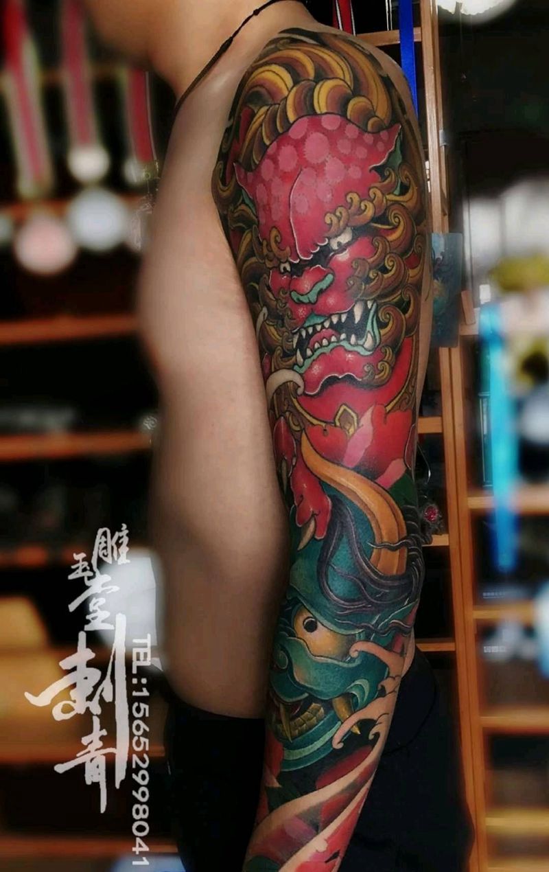 七分袖纹身图片_