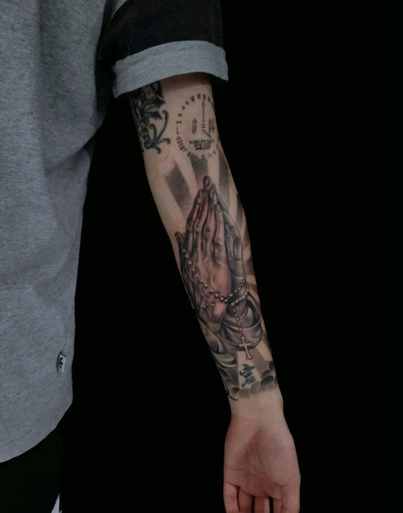 欧美花臂纹身图片_手臂欧美写实纹身图案