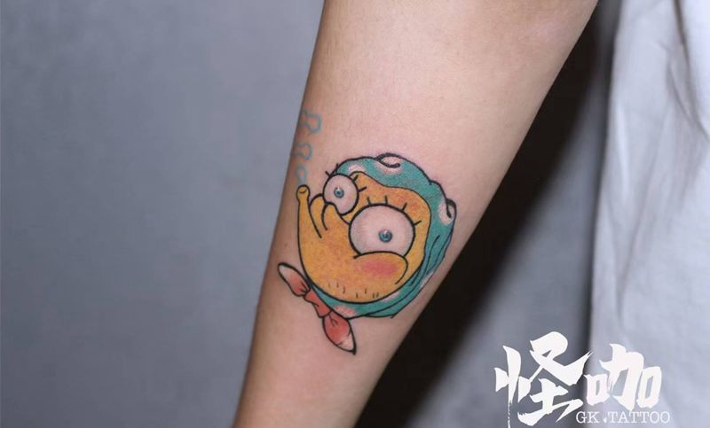 咕噜咕噜咕噜纹身图片_手臂纹身图案