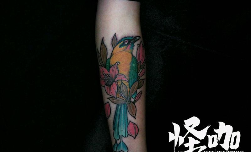 鸟纹身图片_手臂欧美动物植物原创成品纹身图案