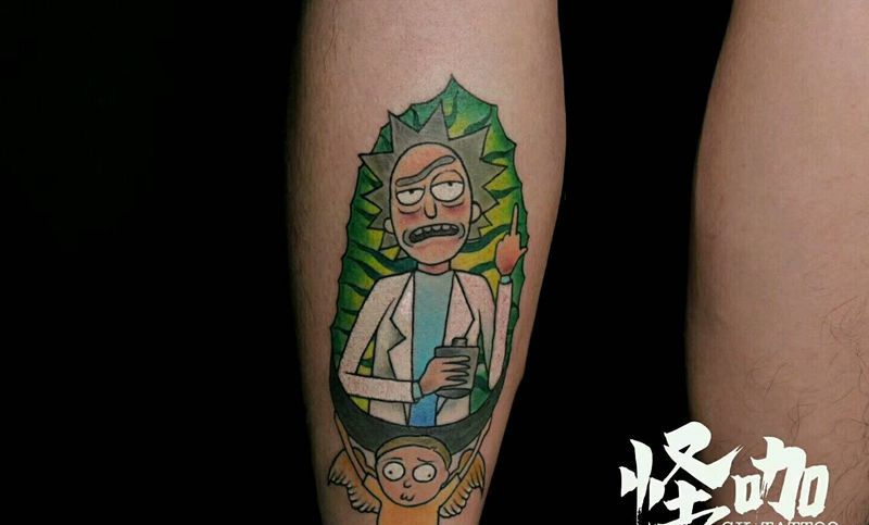 动漫作品纹身图片_手臂人物原创成品纹身图案