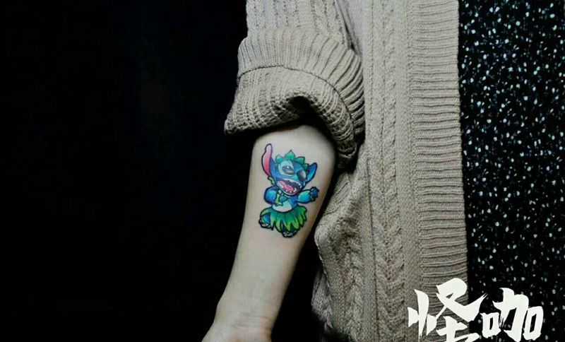 动漫作品纹身图片_手臂欧美鬼神原创成品纹身图案