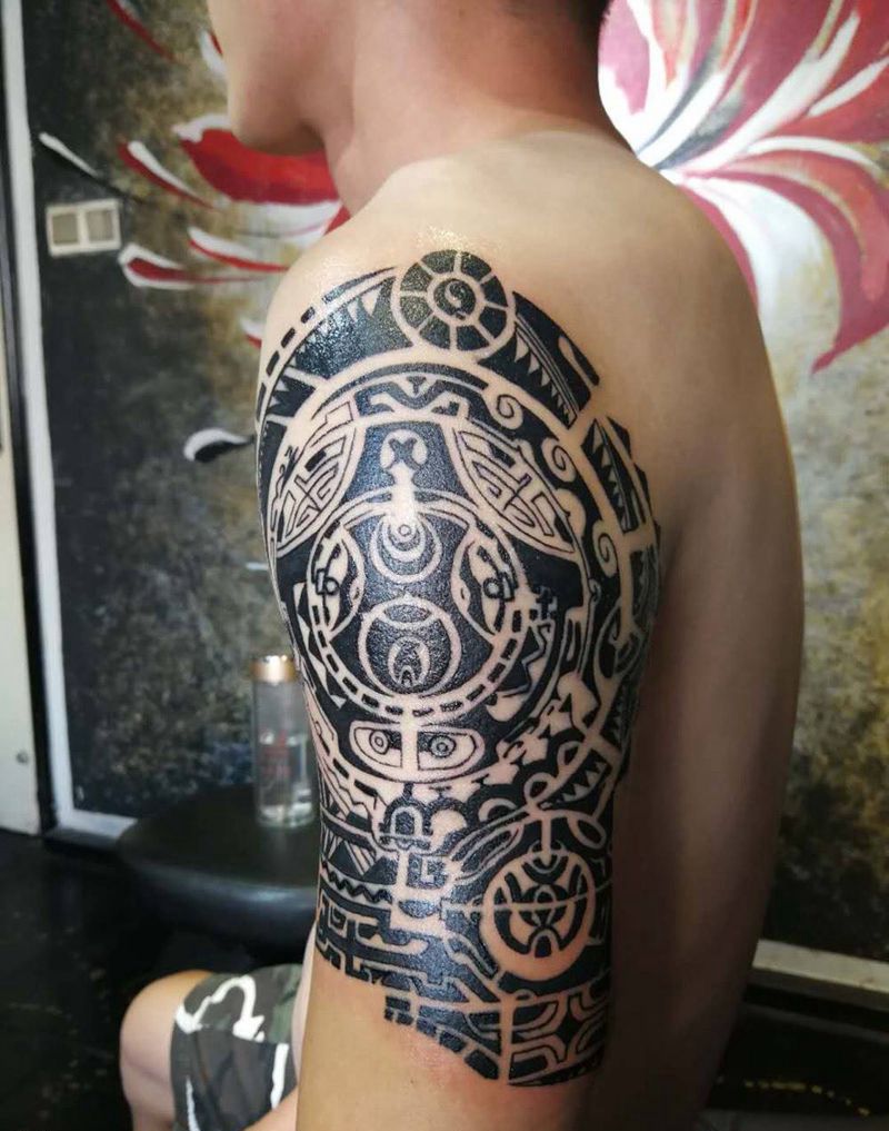 玛雅图腾纹身图片_
