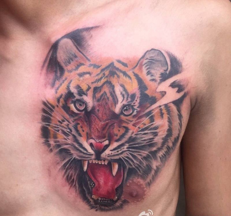 老虎纹身图片_