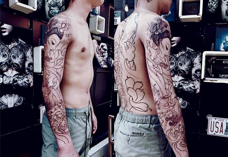 半成品纹身图片_