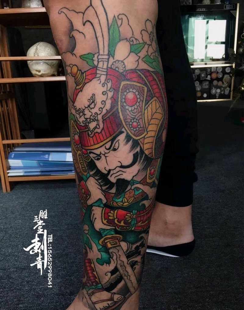 武士纹身图片_