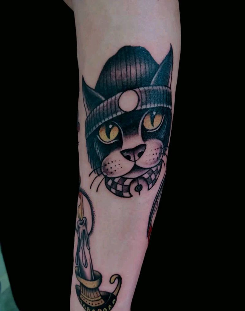 欧美school拼接小臂完成！纹身图片_手臂Old School纹身图案