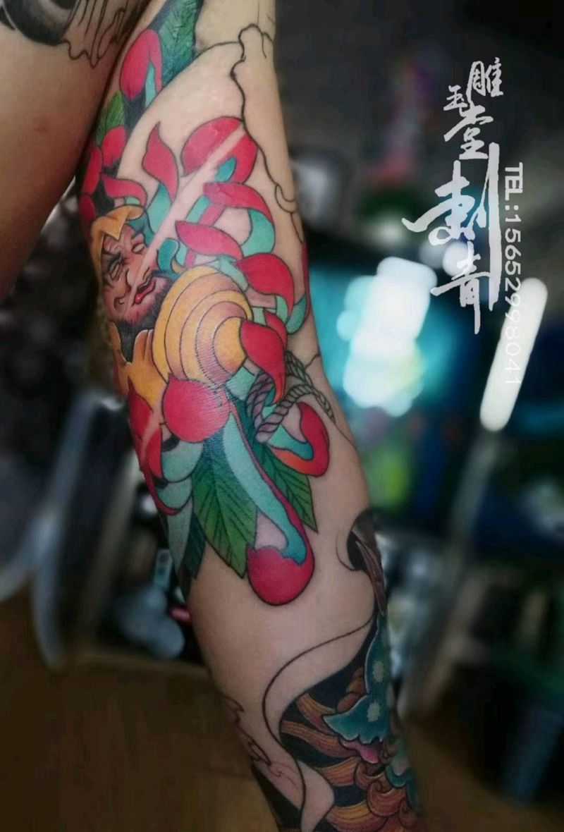 花臂纹身图片_