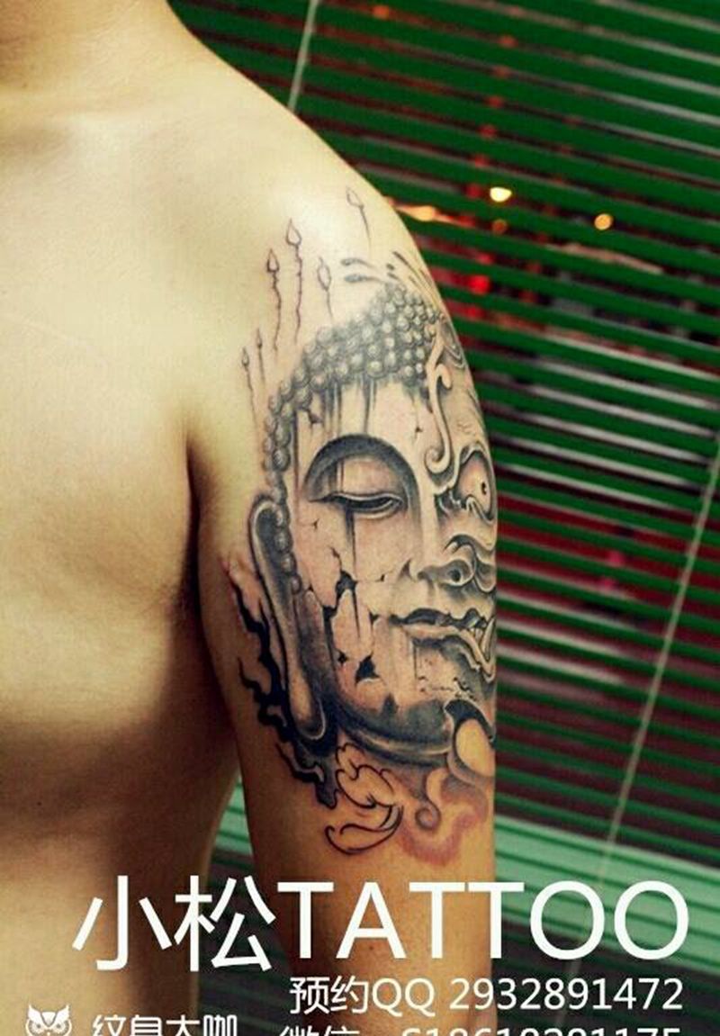 小松刺青 佛魔作品纹身图片_