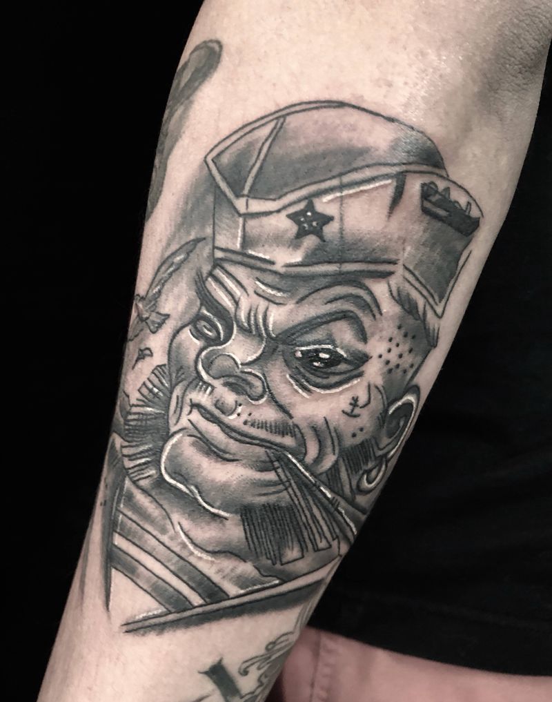 大力水手纹身图片_