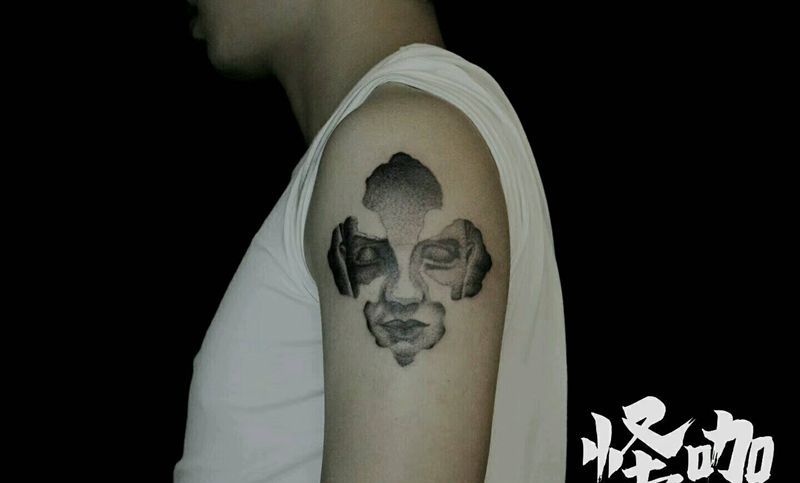 点刺作品纹身图片_手臂欧美原创成品纹身图案