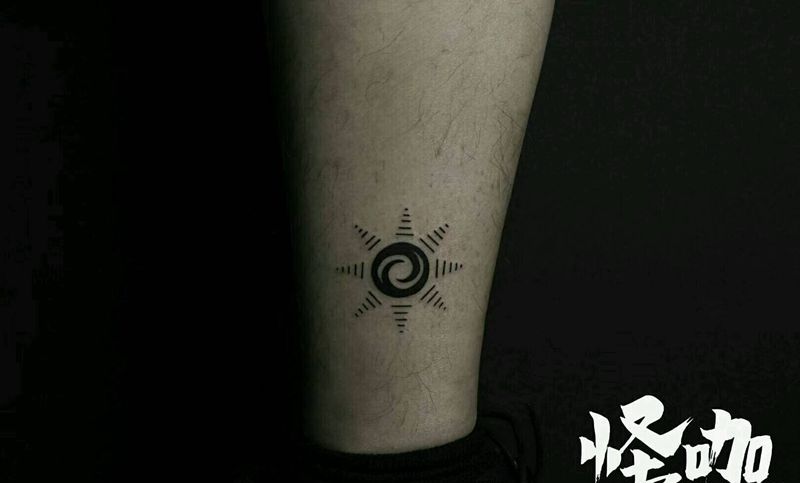 小图纹身图片_腿部清新原创成品纹身图案