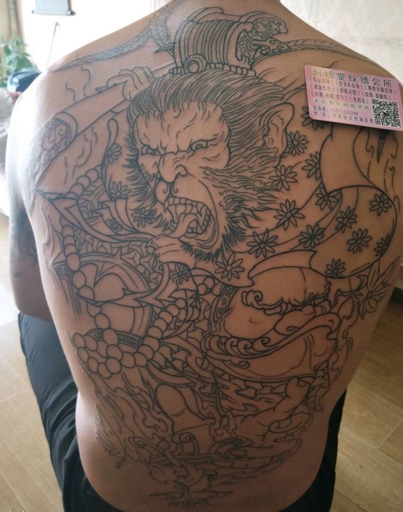 斗战神佛纹身图片_