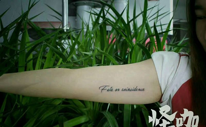 字体纹身图片_手臂欧美字符原创成品纹身图案