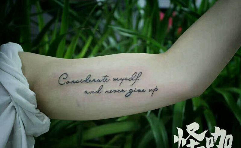 字体纹身图片_手臂欧美字符原创成品纹身图案