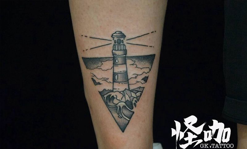 灯塔纹身图片_