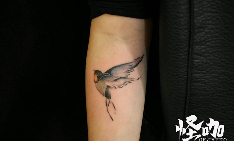 鸟纹身图片_