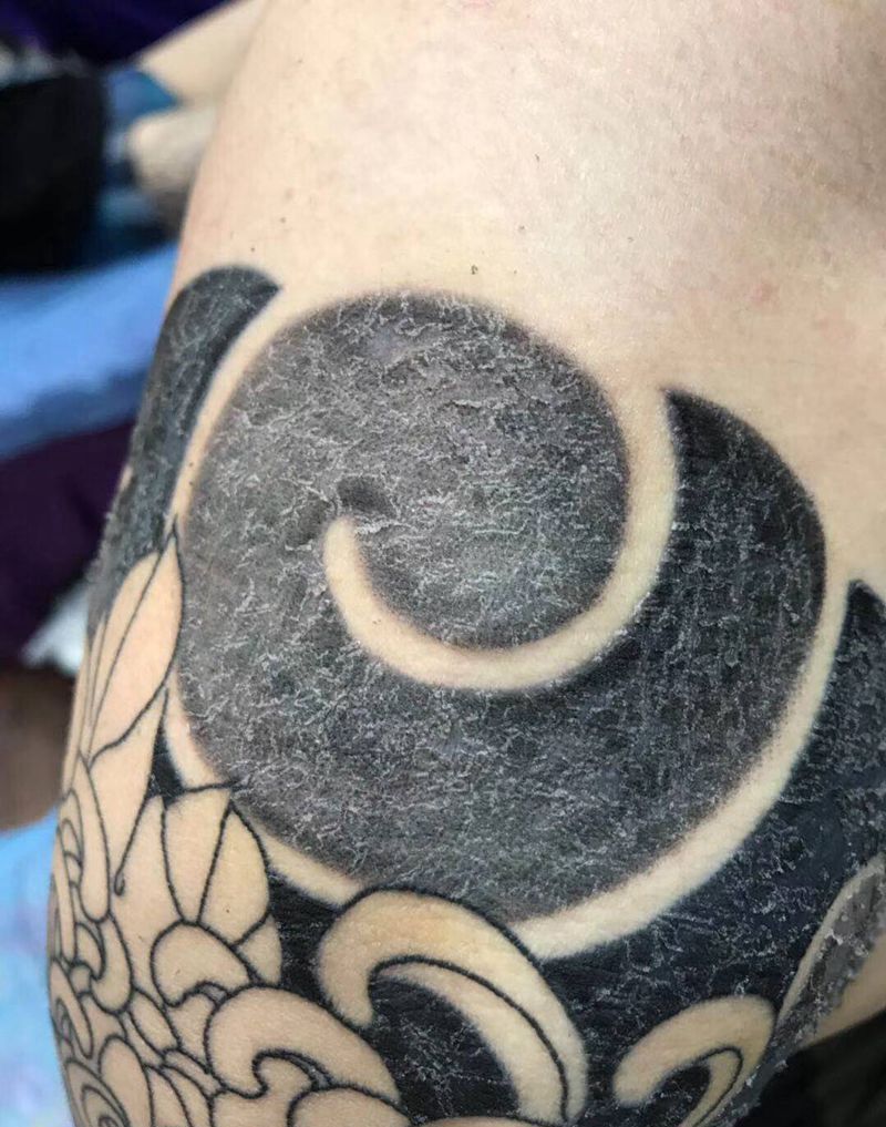 细节第三天纹身图片_手臂老传统纹身图案