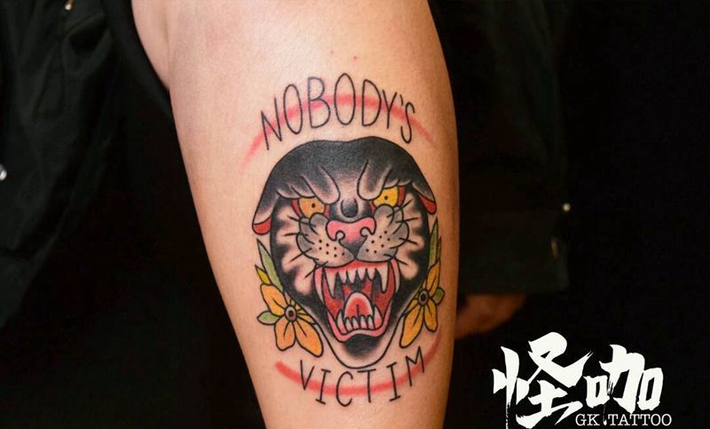 school黑豹纹身图片_