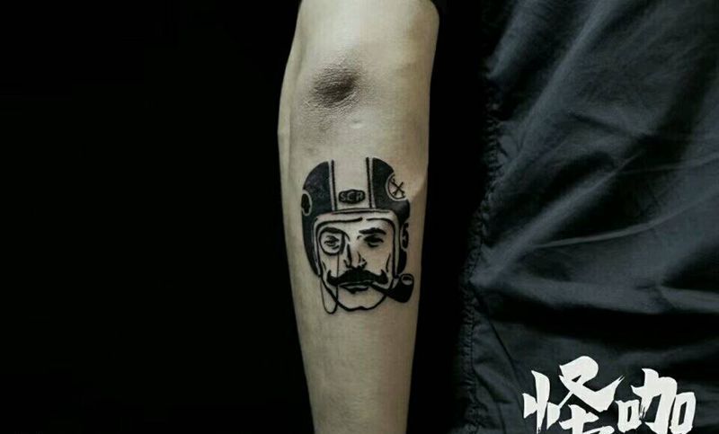 人物纹身图片_手臂欧美人物原创成品纹身图案