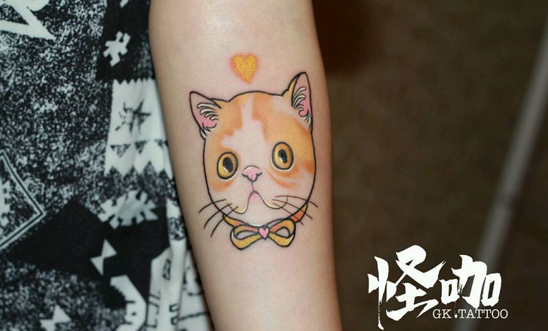 大橘为重纹身图片_手臂纹身图案