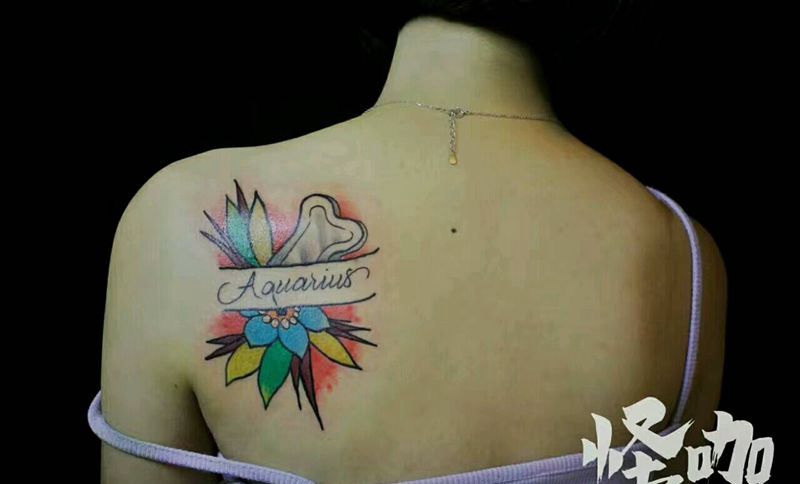 school纹身图片_肩部欧美植物原创成品纹身图案