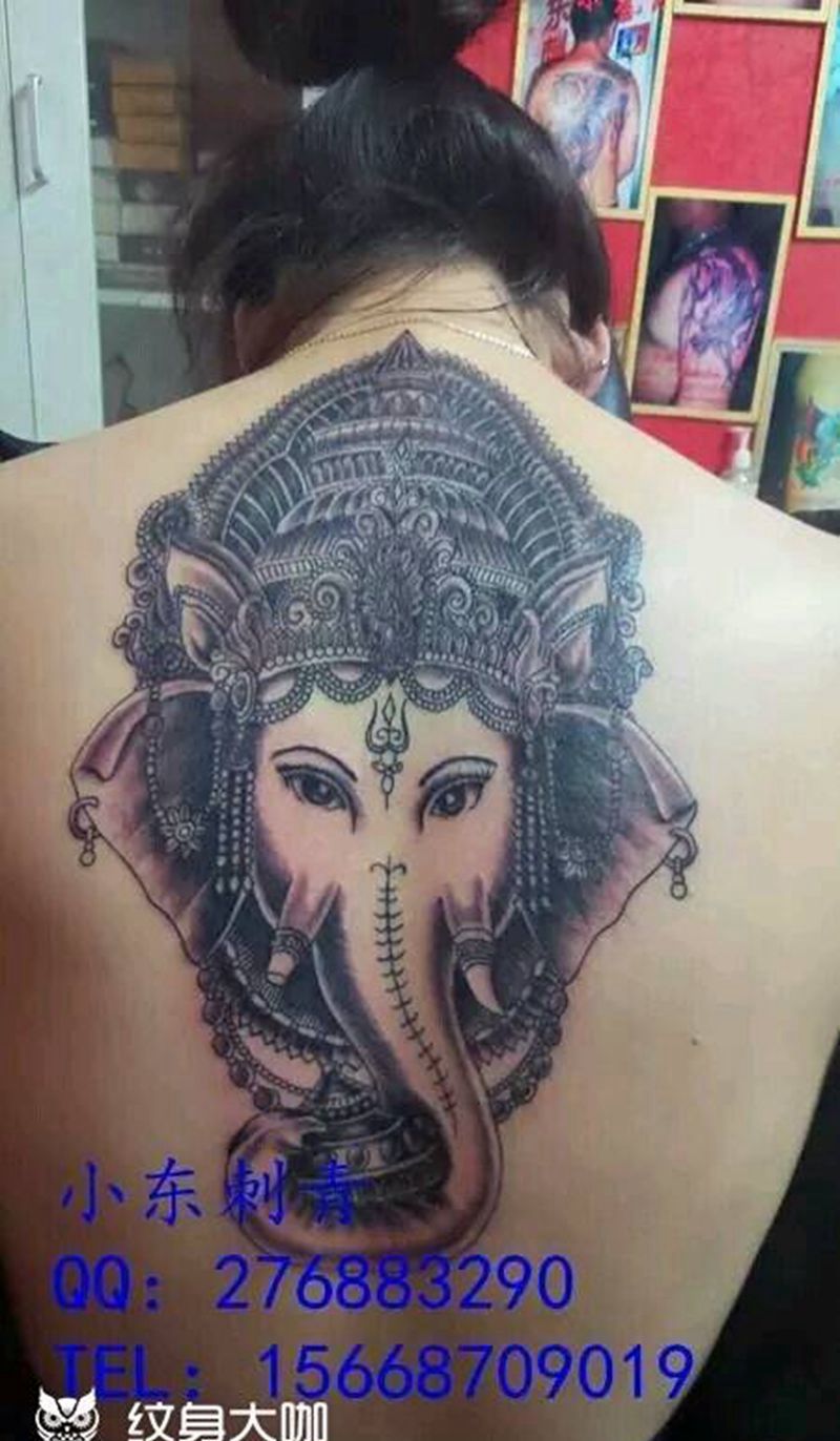 象神纹身图片_