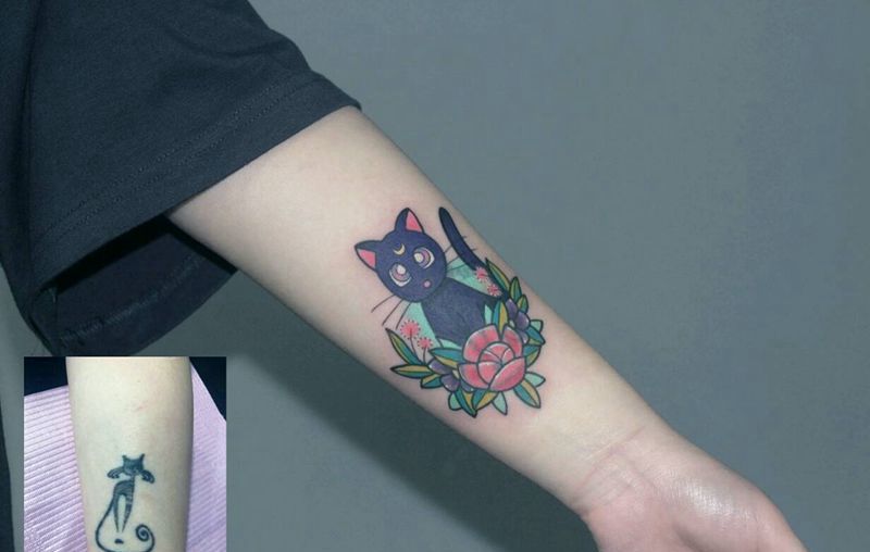 纹身遮盖纹身图片_手臂纹身图案