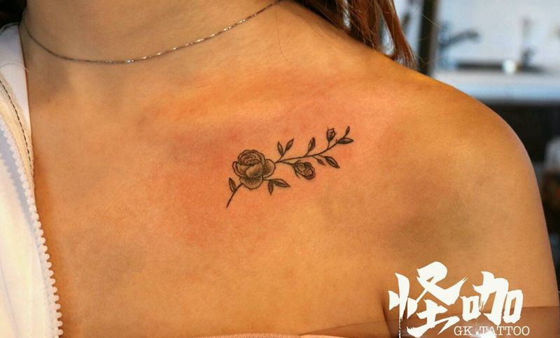 花花纹身图片_肩部欧美植物静物原创成品纹身图案