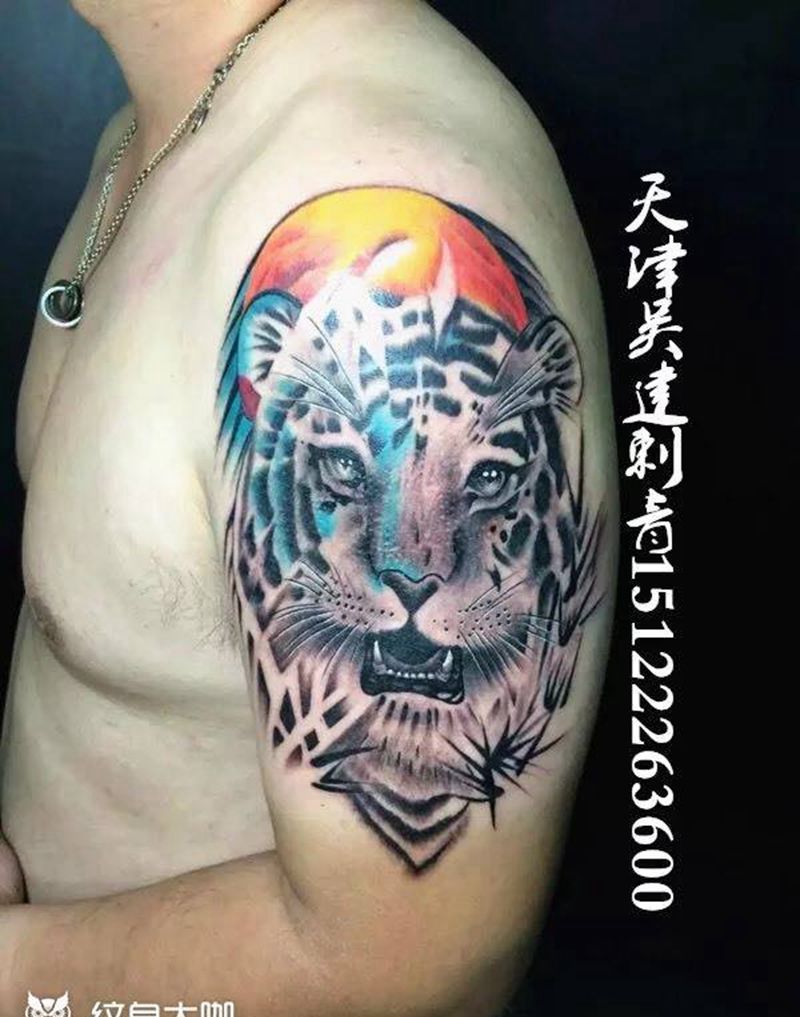 吴建刺青纹身图片_