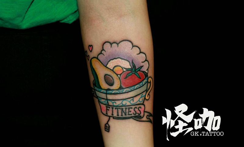 水果纹身图片_手臂欧美静物原创成品纹身图案