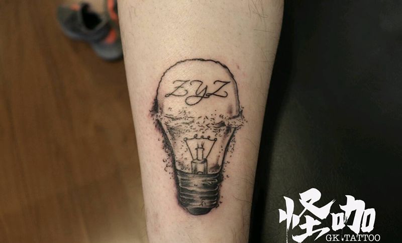 灯泡纹身图片_