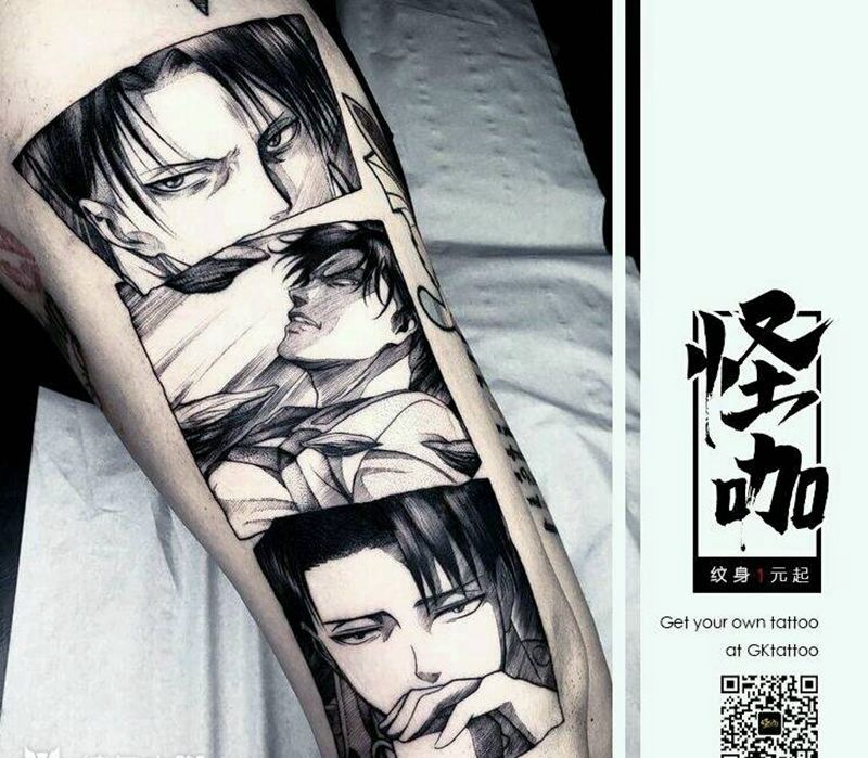 漫画纹身图片_手臂纹身图案