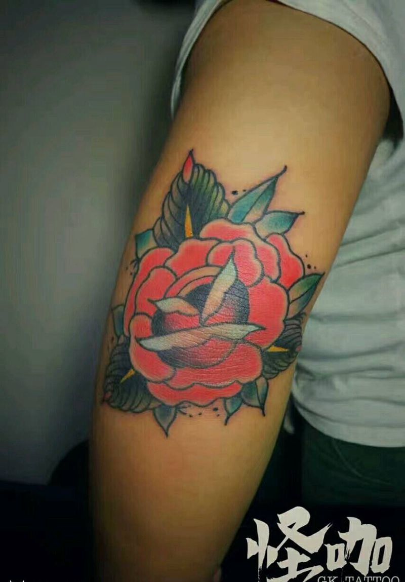 花纹身图片_手臂欧美植物原创成品纹身图案