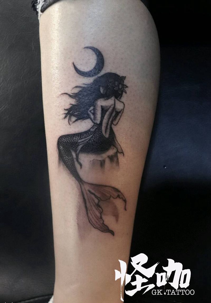 美人鱼纹身图片_