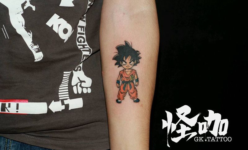 七龙珠纹身图片_手臂欧美人物原创成品纹身图案